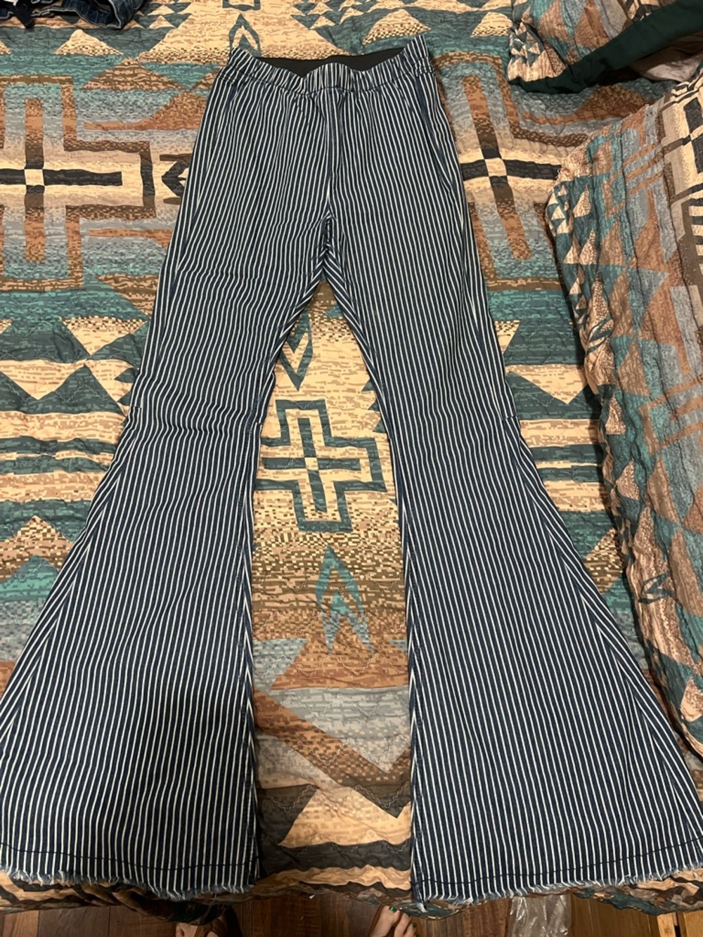 Striped Flared Jean
